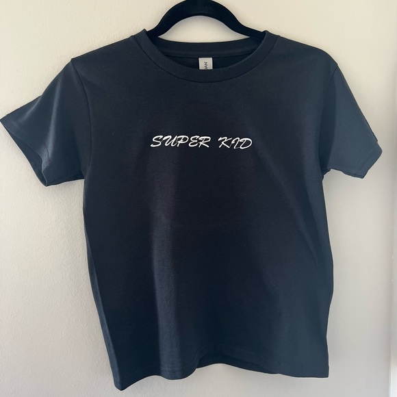 Super Kid embroidered Black T shirt - Picture 3 of 4